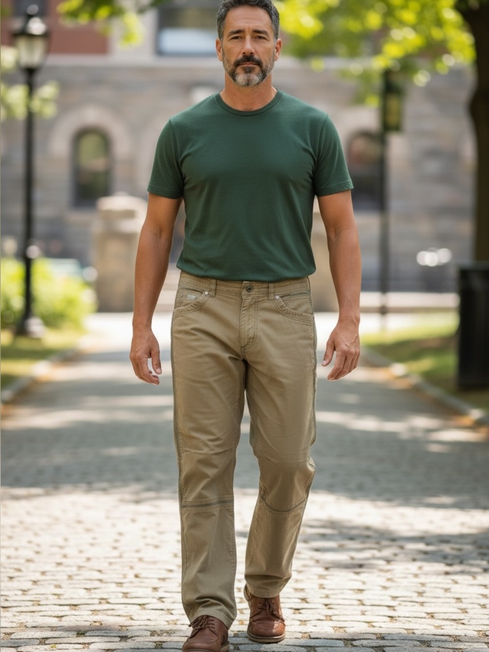 Kuhl Free Radikl Men Olive Brown Hiking Pants 32x26 Travel Outdoor Cargo Utility